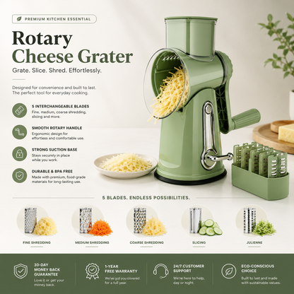SlicePro 5-in-1 Rotary Grater